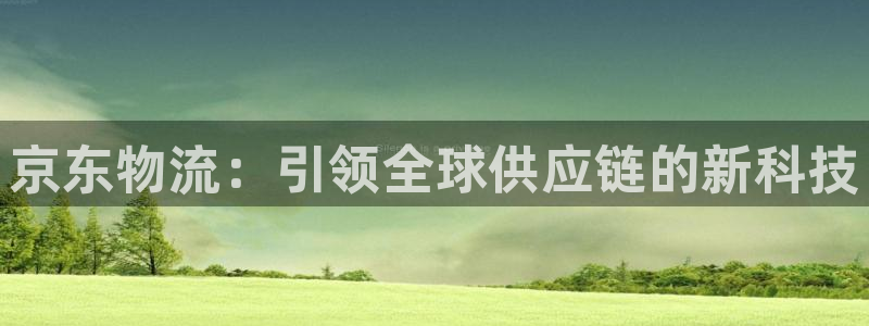 优游国际官网入口官网：京东物流：引领