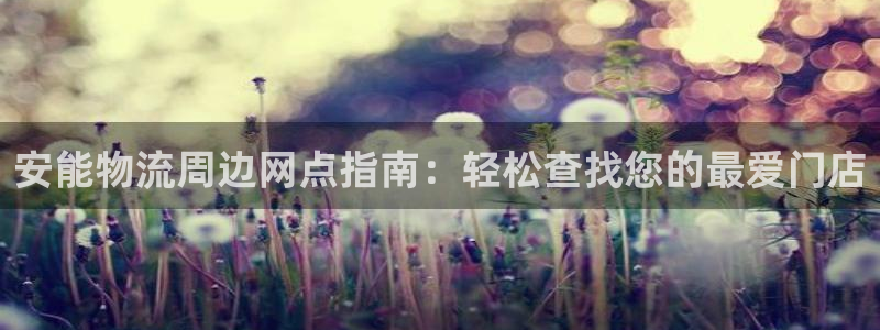 ,优游国际链接多少：安能物流周边网点