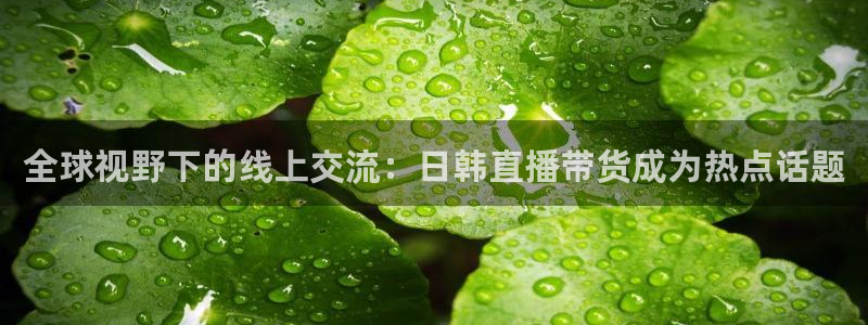 nba蜘蛛免费直播：全球视野下的线上交流：日韩直播带货成为热点话题