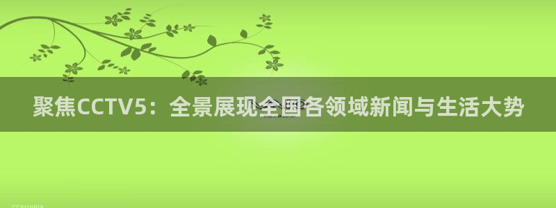 蜘蛛nba免费直播在线观看高清：聚焦CCTV5：全景展现全国各领域新闻与生活大势